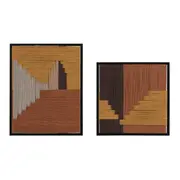 QUADROS AMANTIKIR - ALMA TEXTILE ART - PRETO/MULTICOR - Foto 1
