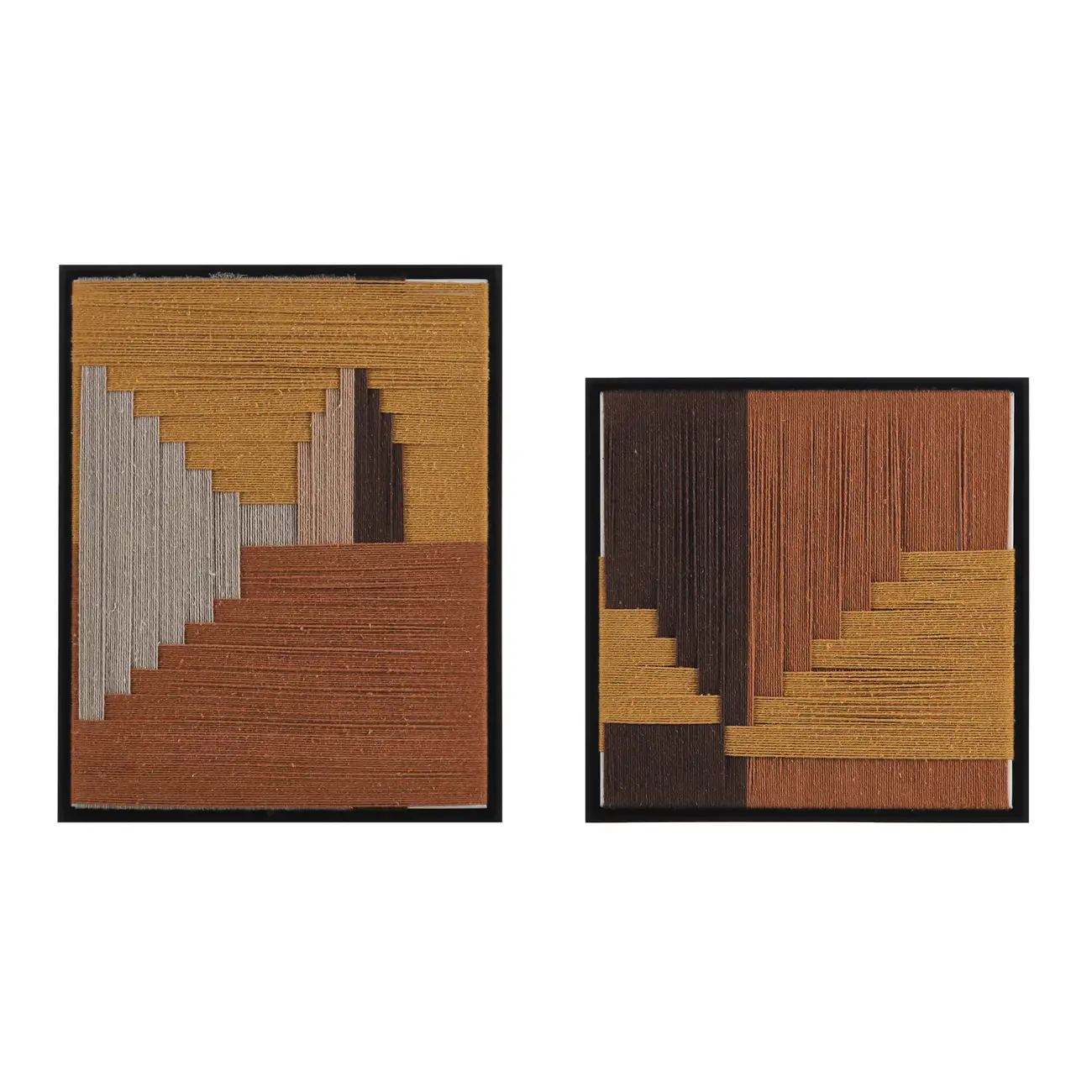 QUADROS AMANTIKIR - ALMA TEXTILE ART - PRETO/MULTICOR - Foto 1