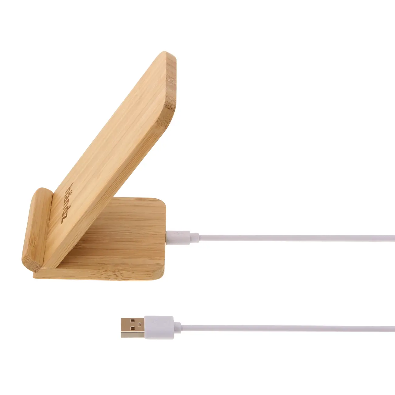 CARREGADOR WIRELESS 10W BAMBOO TECH - BAMBU - Foto 5