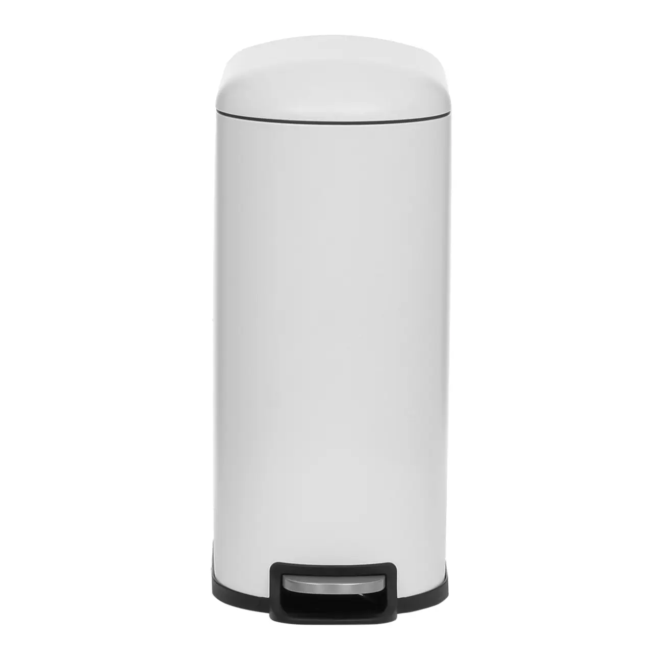 LIXEIRA COM PEDAL 40 L GIBBOUS - BRANCO BRILHANTE/INOX - Foto 1