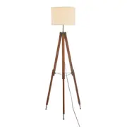 LUMINÁRIA DE CHÃO TRIPÉ C/CUP H CHEVRON - NATURAL/ZINCO - Foto 2