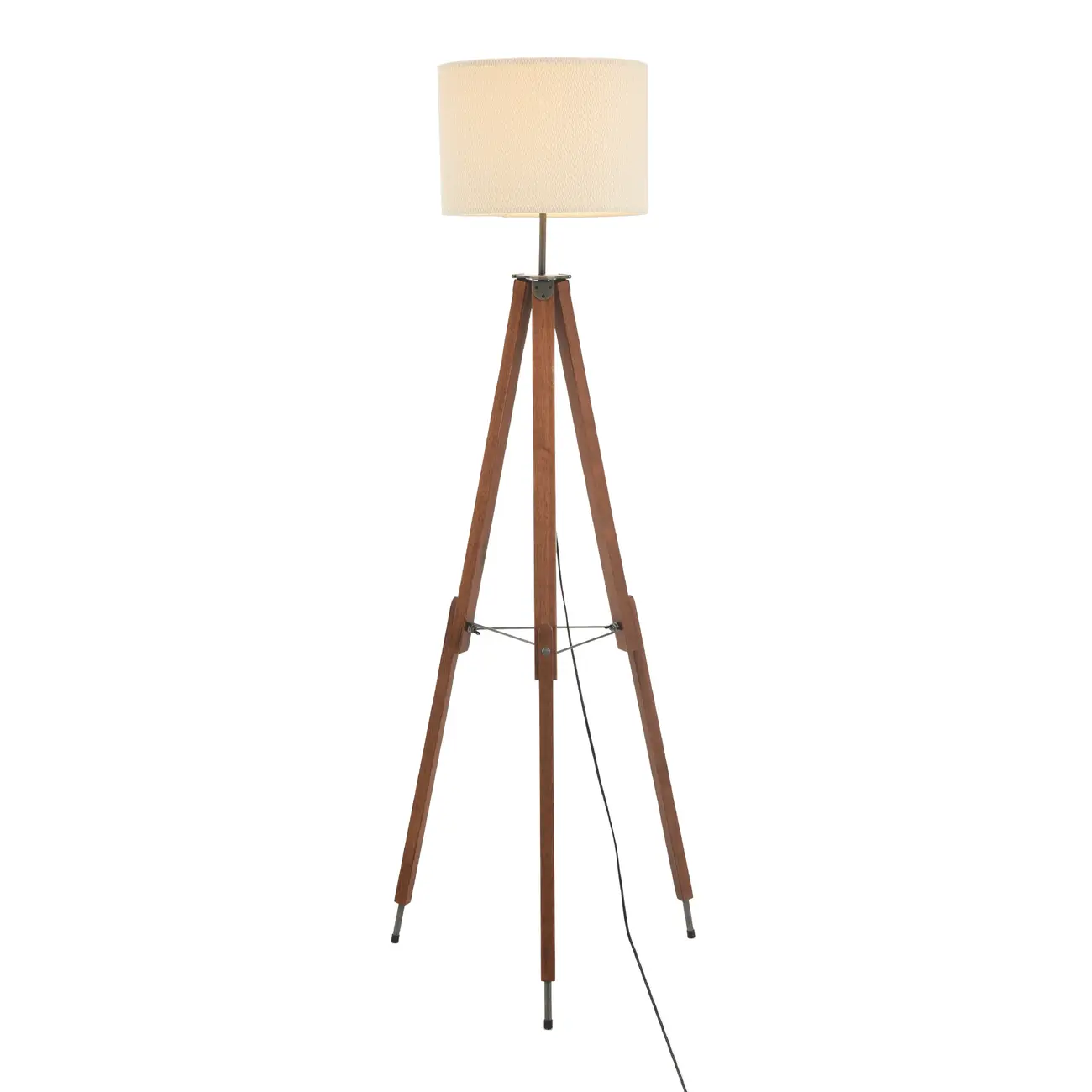 LUMINÁRIA DE CHÃO TRIPÉ C/CUP H CHEVRON - NATURAL/ZINCO - Foto 2