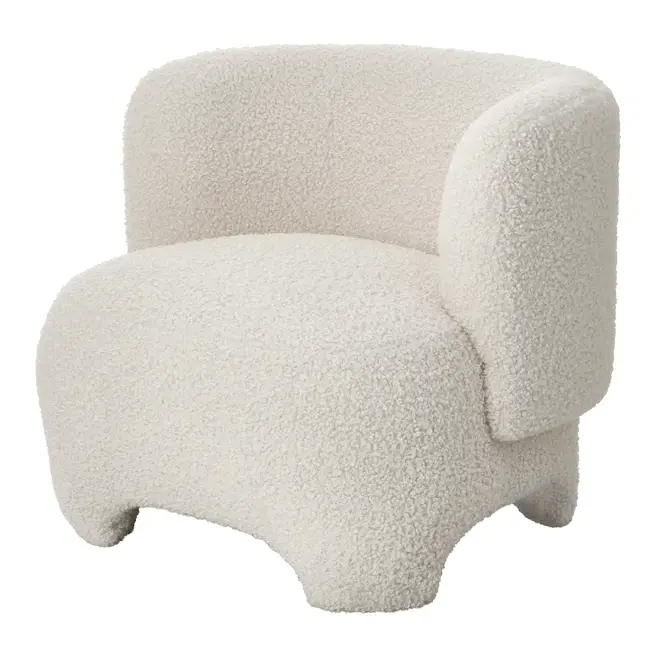 POLTRONA COM PUFF GUINEA - BOUCLÉ NATURAL - Foto 3