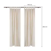 CORTINA 2 PEÇAS 1,40 M X 2,50 M MALAW - BEGE/BRANCO - Foto 5