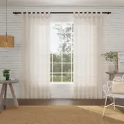 CORTINA 2 PEÇAS 1,40 M X 2,50 M MALAW - BEGE/BRANCO - Foto 7