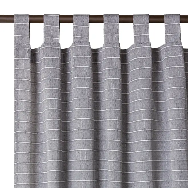 CORTINA 2 PEÇAS 1,40 M X 2,50 M MALAW - PRETO/BRANCO - Foto 2