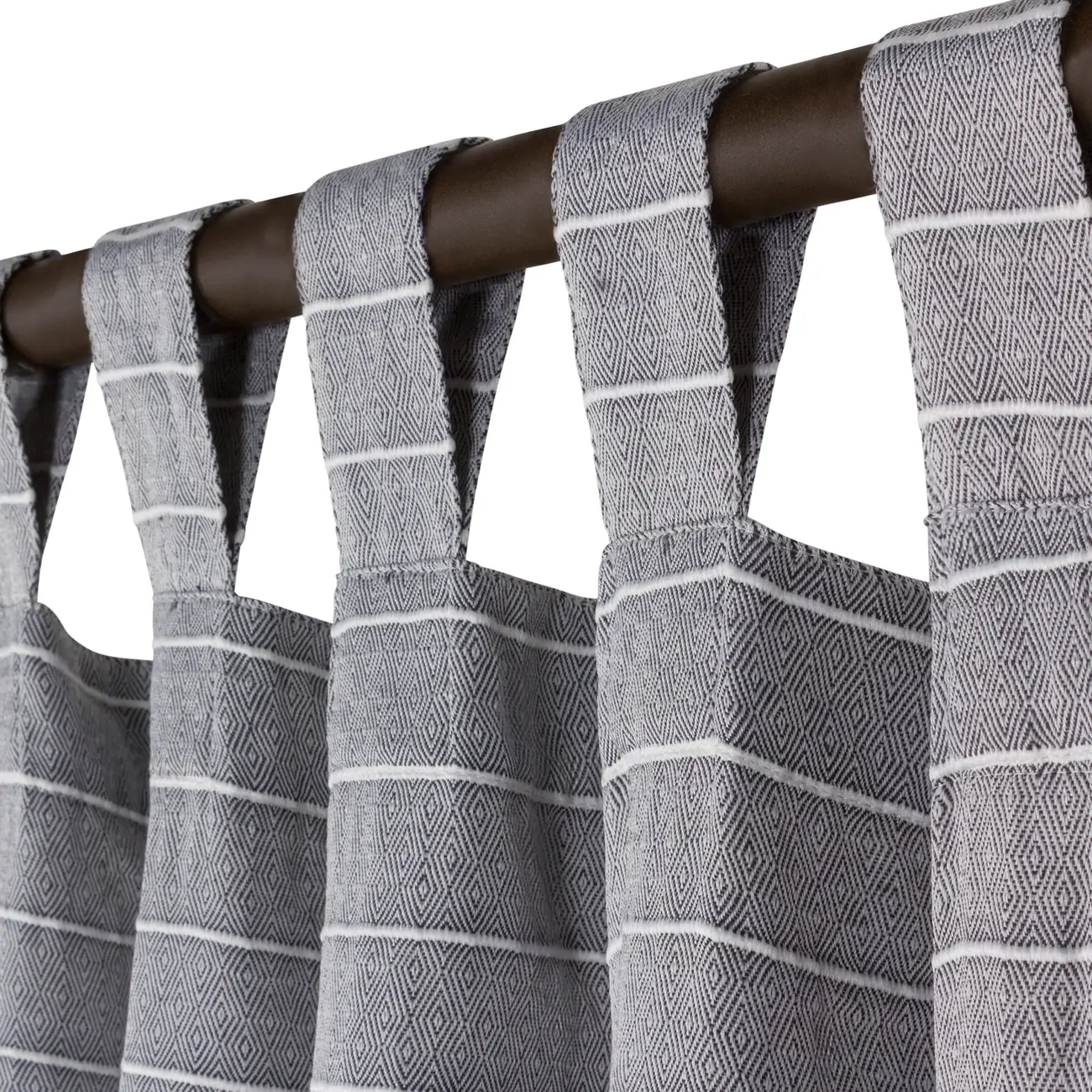 CORTINA 2 PEÇAS 1,40 M X 2,50 M MALAW - PRETO/BRANCO - Foto 4