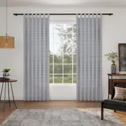 CORTINA 2 PEÇAS 1,40 M X 2,50 M MALAW - PRETO/BRANCO - Foto 7