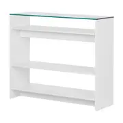 APARADOR 92 CM X 30 CM STAGE - BRANCO/INCOLOR - Foto 2