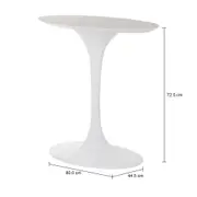 BASE DE MESA OVAL FV 1,60 M TULIPE - BRANCO BRILHANTE - Foto 6