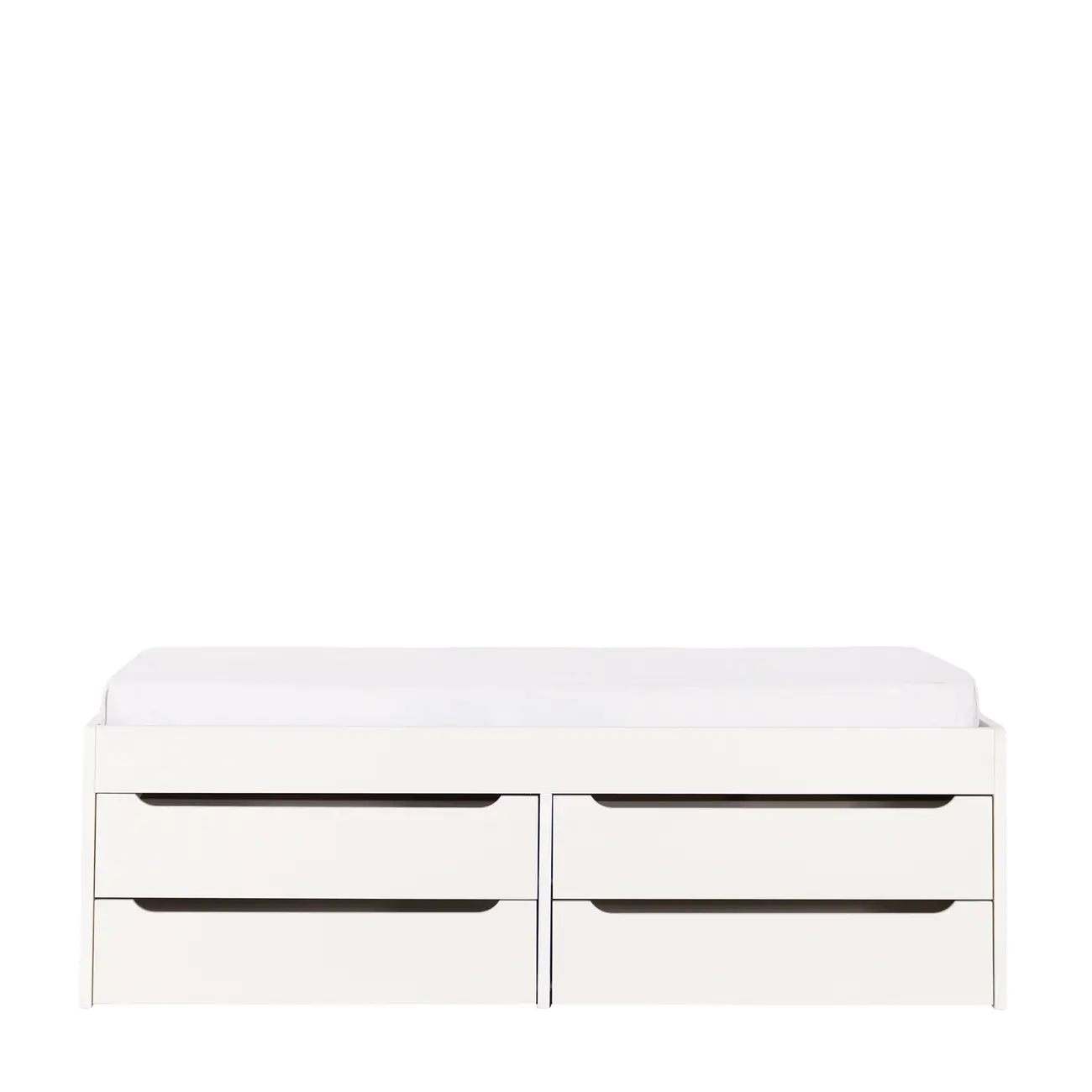 CAMA DE SOLTEIRO ALTA COM 4 GAVETAS 88 CM JOKER - BRANCO - Foto 3