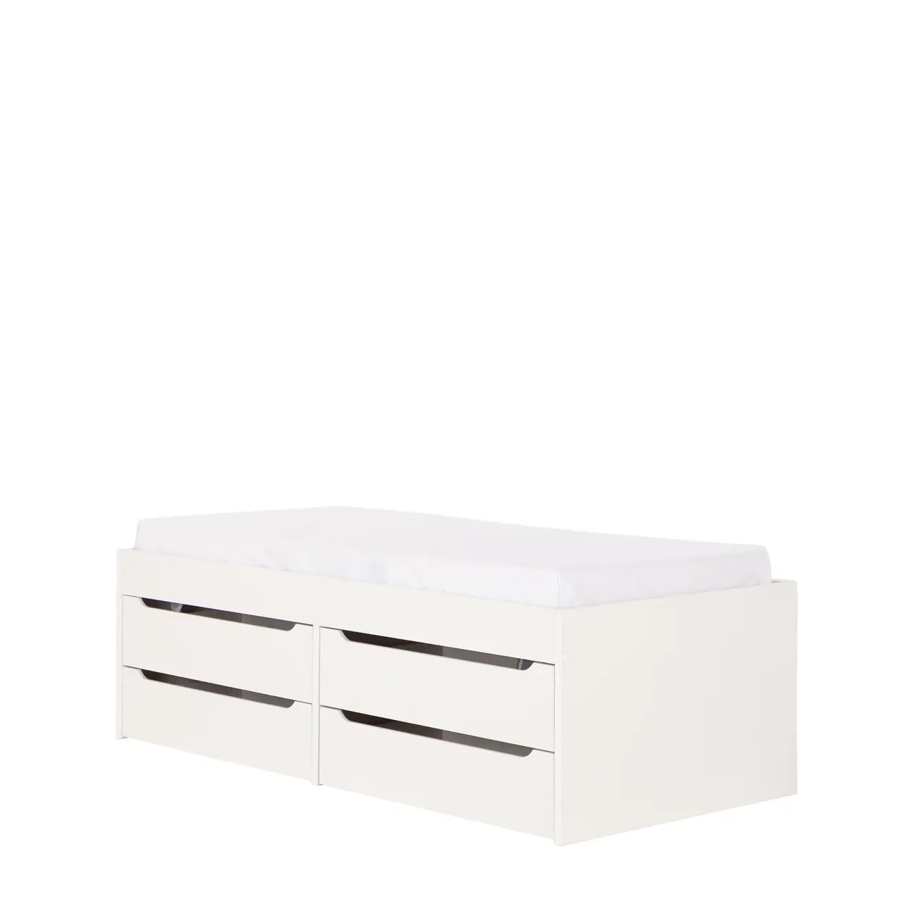 CAMA DE SOLTEIRO ALTA COM 4 GAVETAS 88 CM JOKER - BRANCO - Foto 1