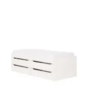 CAMA DE SOLTEIRO ALTA COM 4 GAVETAS 88 CM JOKER - BRANCO - Foto 1