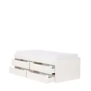 CAMA DE SOLTEIRO ALTA COM 4 GAVETAS 88 CM JOKER - BRANCO - Foto 2