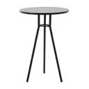 PRETO/PRETO - MESA LATERAL ALTA REDONDA 45 CM LEGS