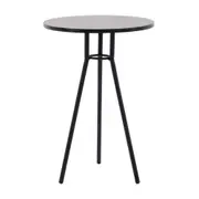 MESA LATERAL ALTA REDONDA 45 CM LEGS - PRETO/PRETO - Foto 1