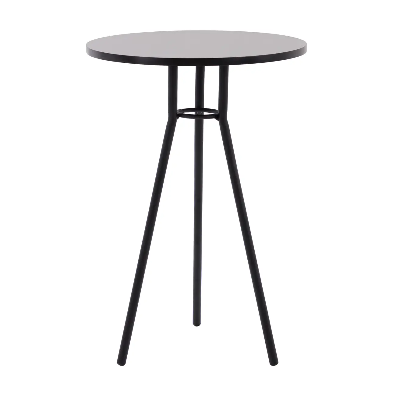 MESA LATERAL ALTA REDONDA 45 CM LEGS - PRETO/PRETO - Foto 1