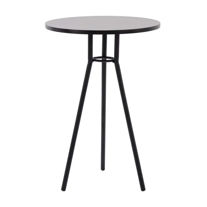 MESA LATERAL ALTA REDONDA 45 CM LEGS - PRETO/PRETO - Foto 1