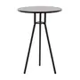 PRETO/PRETO - MESA LATERAL ALTA REDONDA 45 CM LEGS