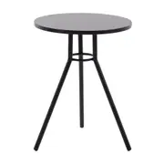 MESA LATERAL BAIXA REDONDA 40 CM LEGS - PRETO/PRETO - Foto 1