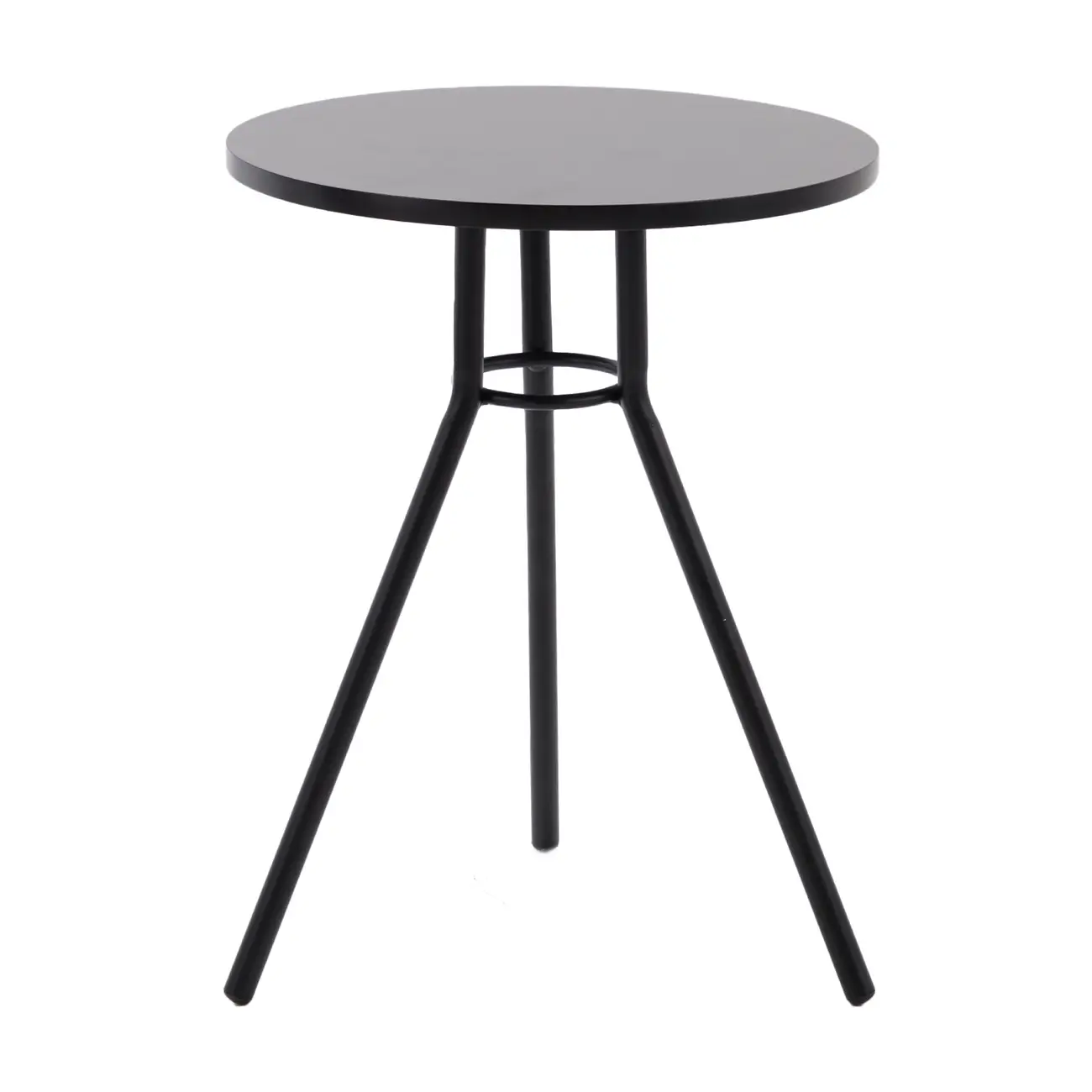 MESA LATERAL BAIXA REDONDA 40 CM LEGS - PRETO/PRETO - Foto 1