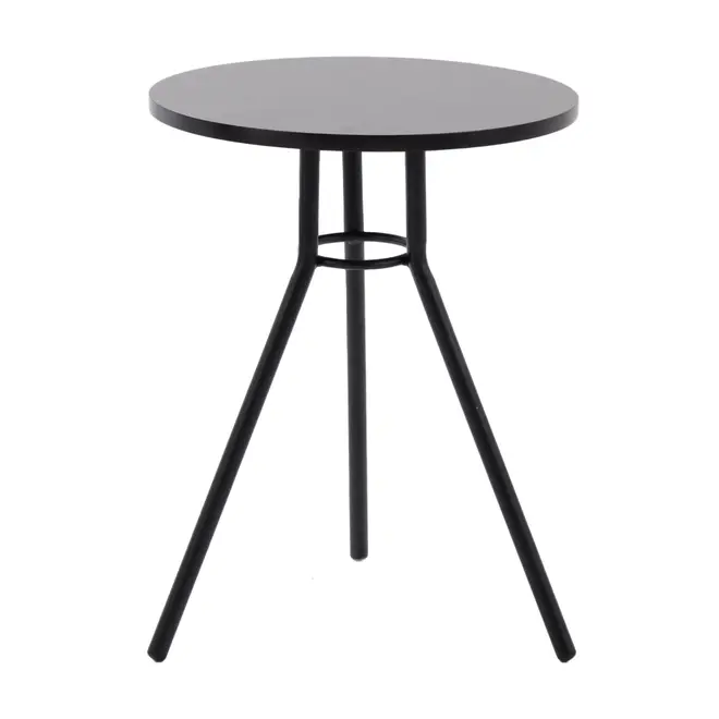 MESA LATERAL BAIXA REDONDA 40 CM LEGS - PRETO/PRETO - Foto 1
