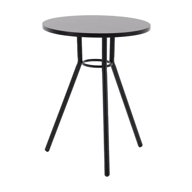 MESA LATERAL BAIXA REDONDA 40 CM LEGS - PRETO/PRETO - Foto 2