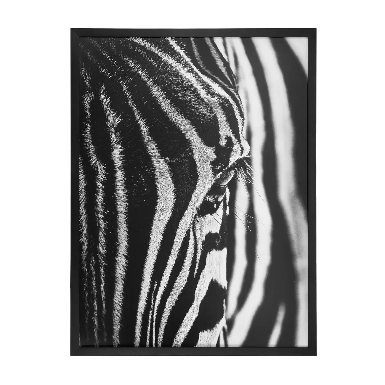 QUADRO 83 CM X 63 CM  ZEBRADO - PRETO/BRANCO - Foto 1