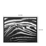 QUADRO 83 CM X 63 CM  ZEBRADO - PRETO/BRANCO - Foto 2