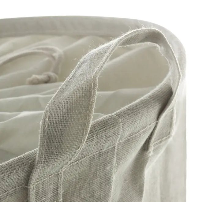 CESTO PARA ROUPA LAUNDRY OR NAKED - CINZA/PRETO - Foto 5