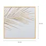 QUADRO 60 CM X 60 CM GOLDEN LEAVES - OURO/BRANCO - Foto 2