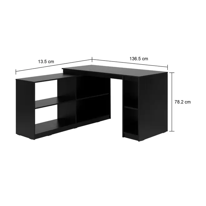 MESA COM BALCÃO 1,36 M X 1,36 M START UP - PRETO/PRETO - Foto 6
