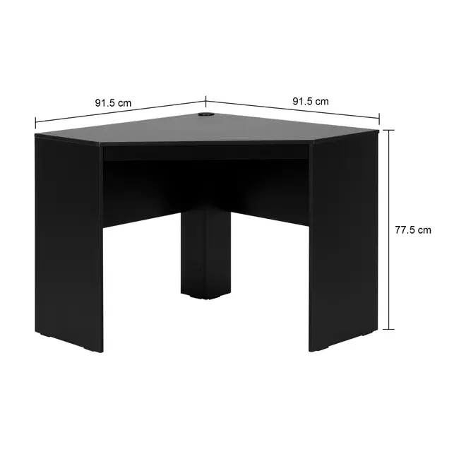 MESA DE CANTO 91 CM X 91 CM START UP - PRETO/PRETO - Foto 6