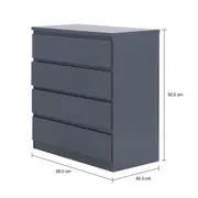 CÔMODA 4 GAVETAS 90 CM X 45 CM MINCE - KONKRET - Foto 5