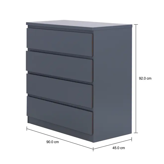 CÔMODA 4 GAVETAS 90 CM X 45 CM MINCE - KONKRET - Foto 5