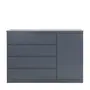 CÔMODA 4 GAVETAS/1 PORTA 1,35M X 45 CM MINCE - KONKRET - Foto 1