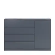 CÔMODA 4 GAVETAS/1 PORTA 1,35M X 45 CM MINCE - KONKRET - Foto 1