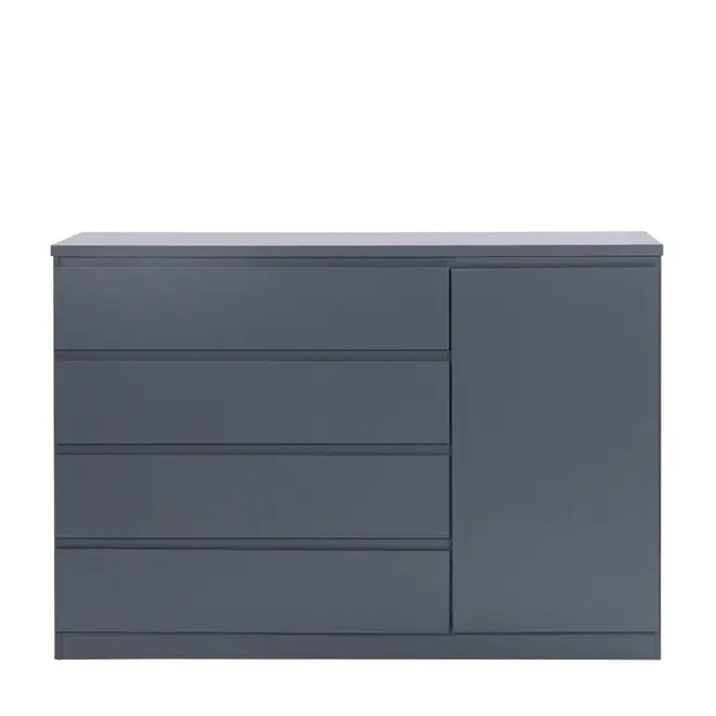 CÔMODA 4 GAVETAS/1 PORTA 1,35M X 45 CM MINCE - KONKRET - Foto 1