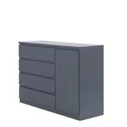 CÔMODA 4 GAVETAS/1 PORTA 1,35M X 45 CM MINCE - KONKRET - Foto 2