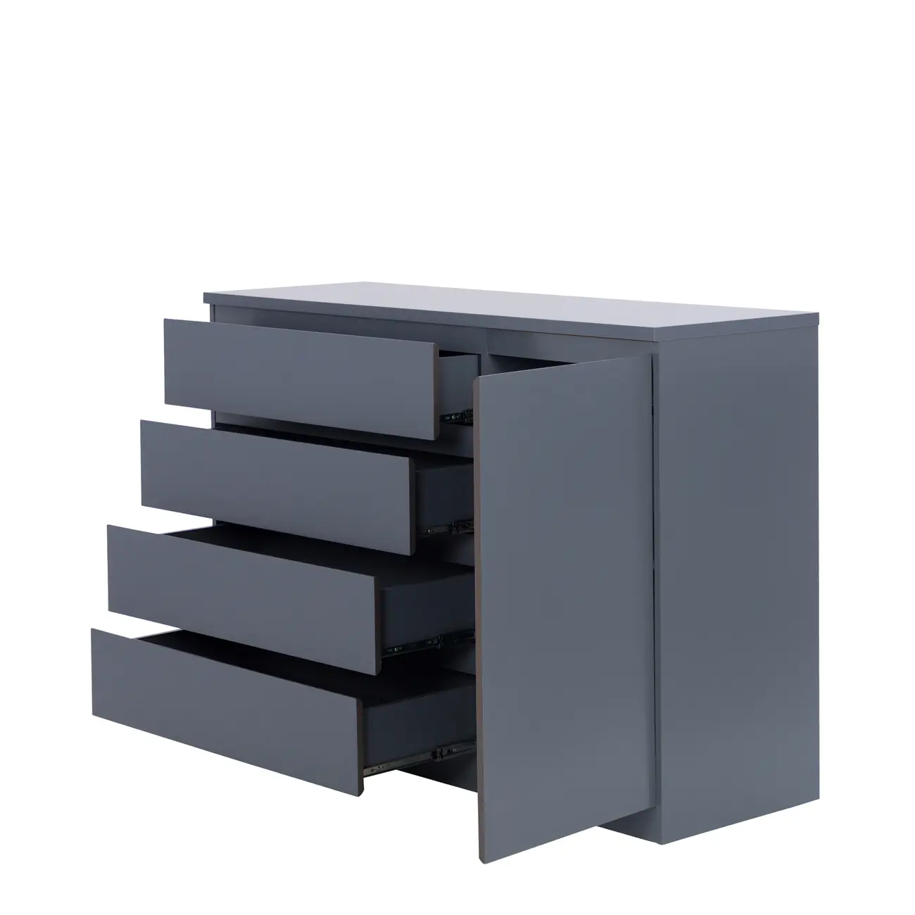 CÔMODA 4 GAVETAS/1 PORTA 1,35M X 45 CM MINCE - KONKRET - Foto 3