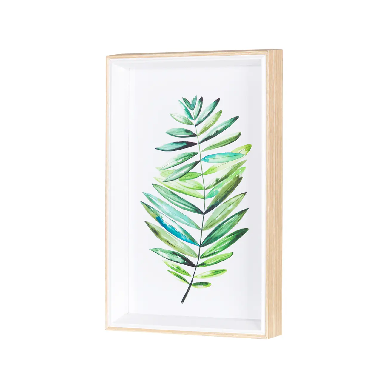 QUADRO 20 CM X 30 CM AQUARELA PLANTAE - PINUS NATURAL/VERDE - Foto 2