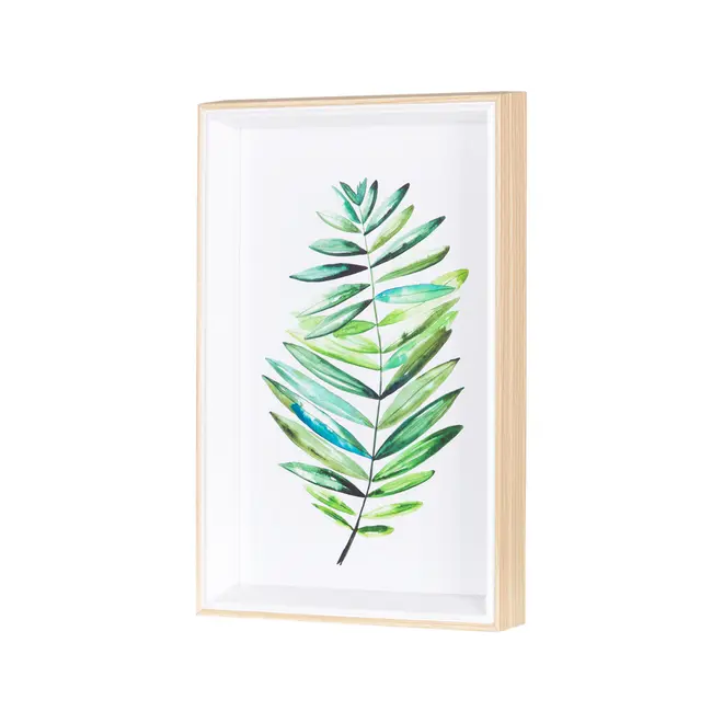 QUADRO 20 CM X 30 CM AQUARELA PLANTAE - PINUS NATURAL/VERDE - Foto 2