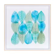 QUADRO 40 CM X 40 CM AQUARELA PLANTAE I - PINUS NATURAL/VERDE - Foto 1