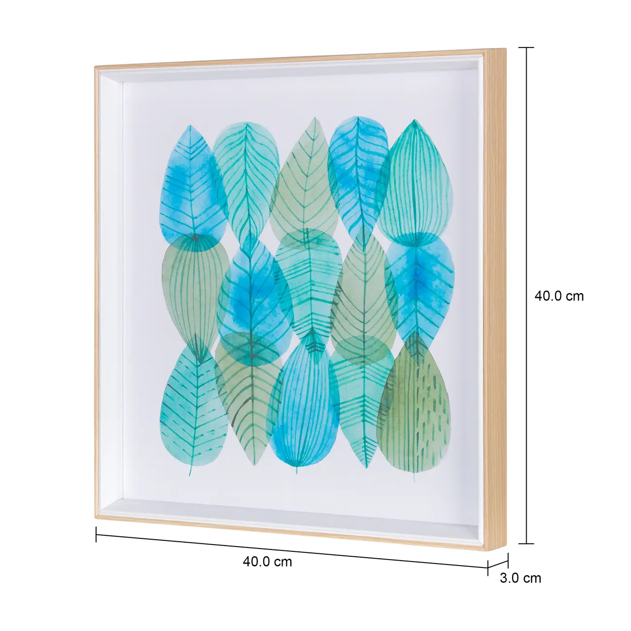 QUADRO 40 CM X 40 CM AQUARELA PLANTAE I - PINUS NATURAL/VERDE - Foto 3