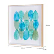 QUADRO 40 CM X 40 CM AQUARELA PLANTAE I - PINUS NATURAL/VERDE - Foto 3