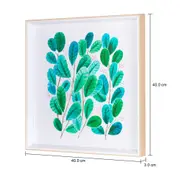 QUADRO 40 CM X 40 CM AQUARELA PLANTAE II - PINUS NATURAL/VERDE - Foto 3