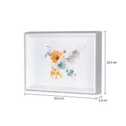 QUADRO 30 CM X 20 CM AQUARELA FLORAL II - CINZA PROVENCE/MULTICOR - Foto 3
