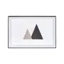 QUADRO 30 CM X 20 CM GEOLINES - PRETO/OURO - Foto 1