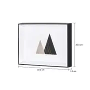 QUADRO 30 CM X 20 CM GEOLINES - PRETO/OURO - Foto 3