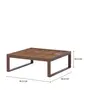 MESA DE CENTRO 80 CM X 80 CM PÂNDANO - CAFÉ/CAFÉ - Foto 4